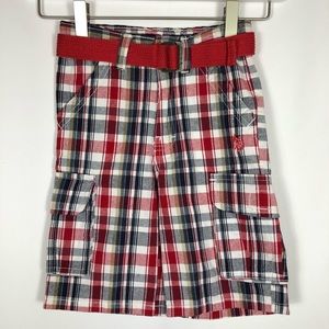 U.S. Polo Assn. Plaid Shorts with Belt size 3T
